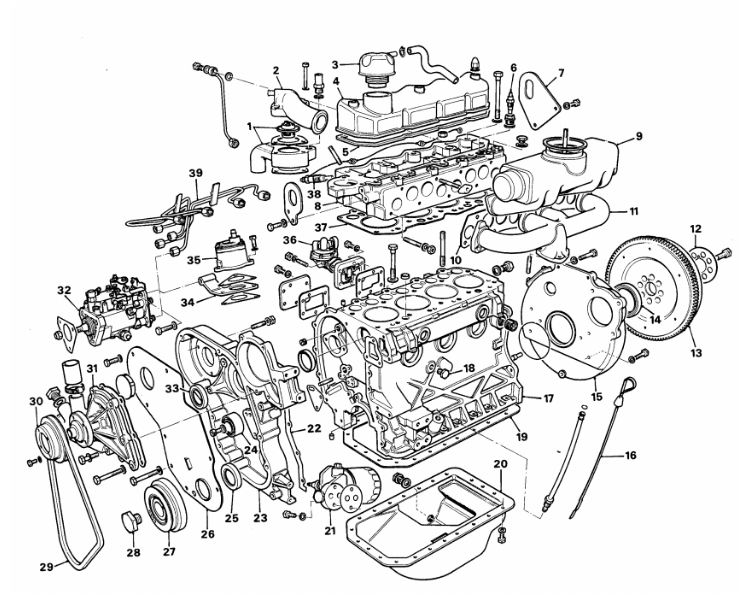 Компоненты двигателя DAF BN 52